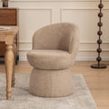 Swivel Boucle Barrel Chair 22 Wide Single Sofa Makeup Vanity Chair