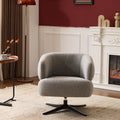 Swivel Chair Leisure Chair Side Chair Rustic Accent Chair Antique Grey Reception Chair Reading Chair Armchair