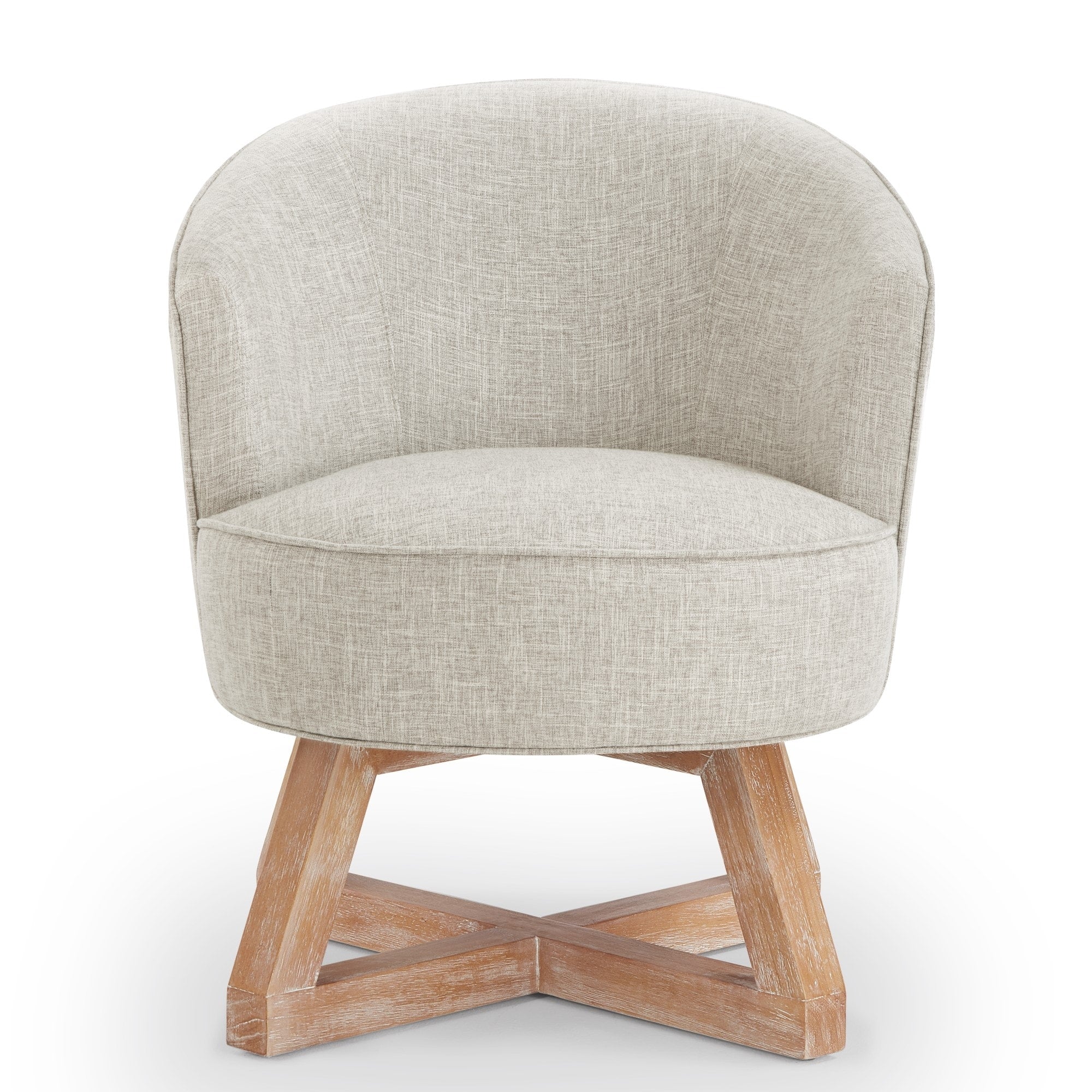 Swivel Chair Light Gray Side Chair With Wood Legs Reception Chair Reading Chair Leisure Chair Vanity Chair