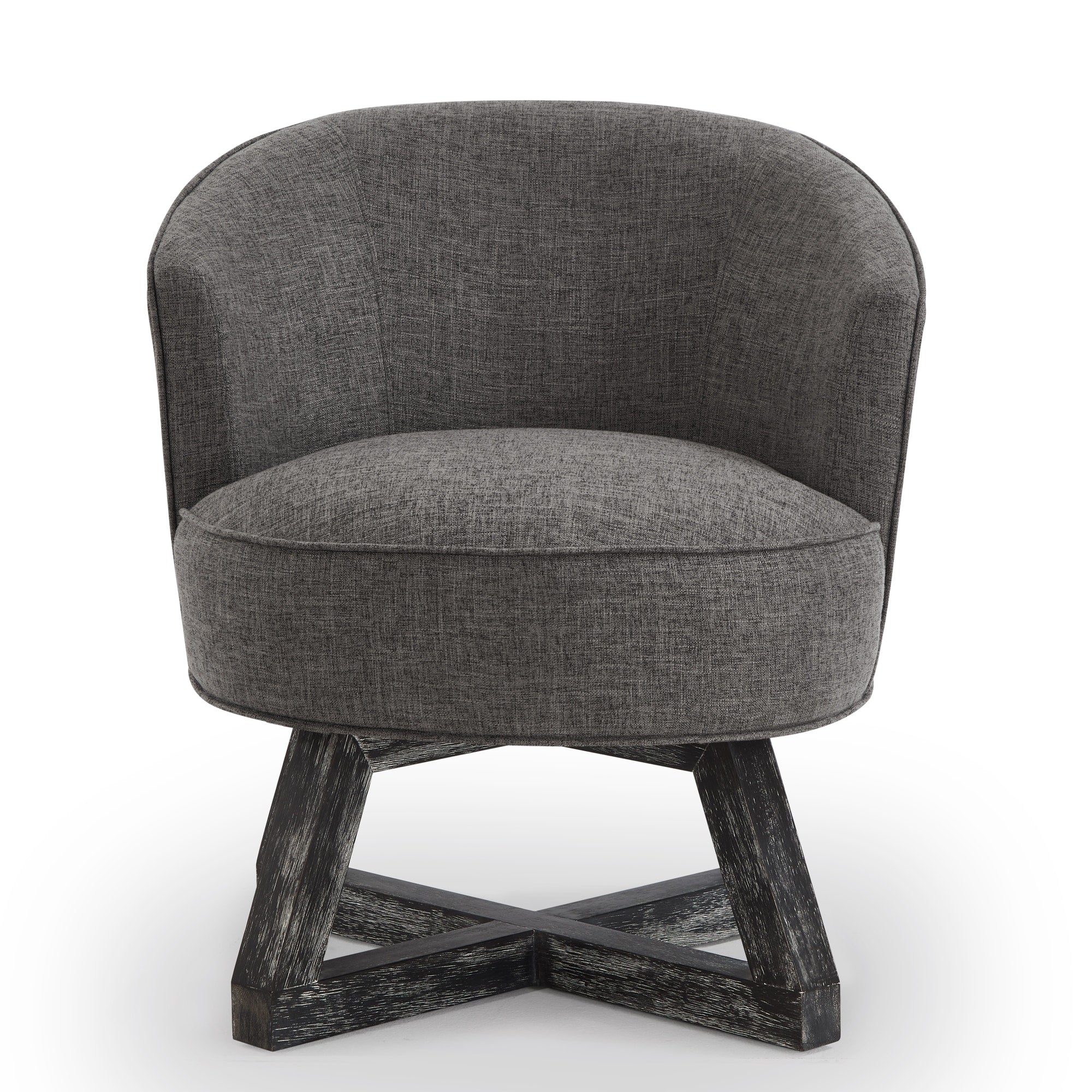 Swivel Chair Side Chair With Wood Legs Dark Gray Reception Chair Reading Chair Leisure Chair Vanity Chair
