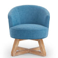 Swivel Chair Side Chair With Wood Legs Light Blue Reception Chair Reading Chair Leisure Chair Vanity Chair