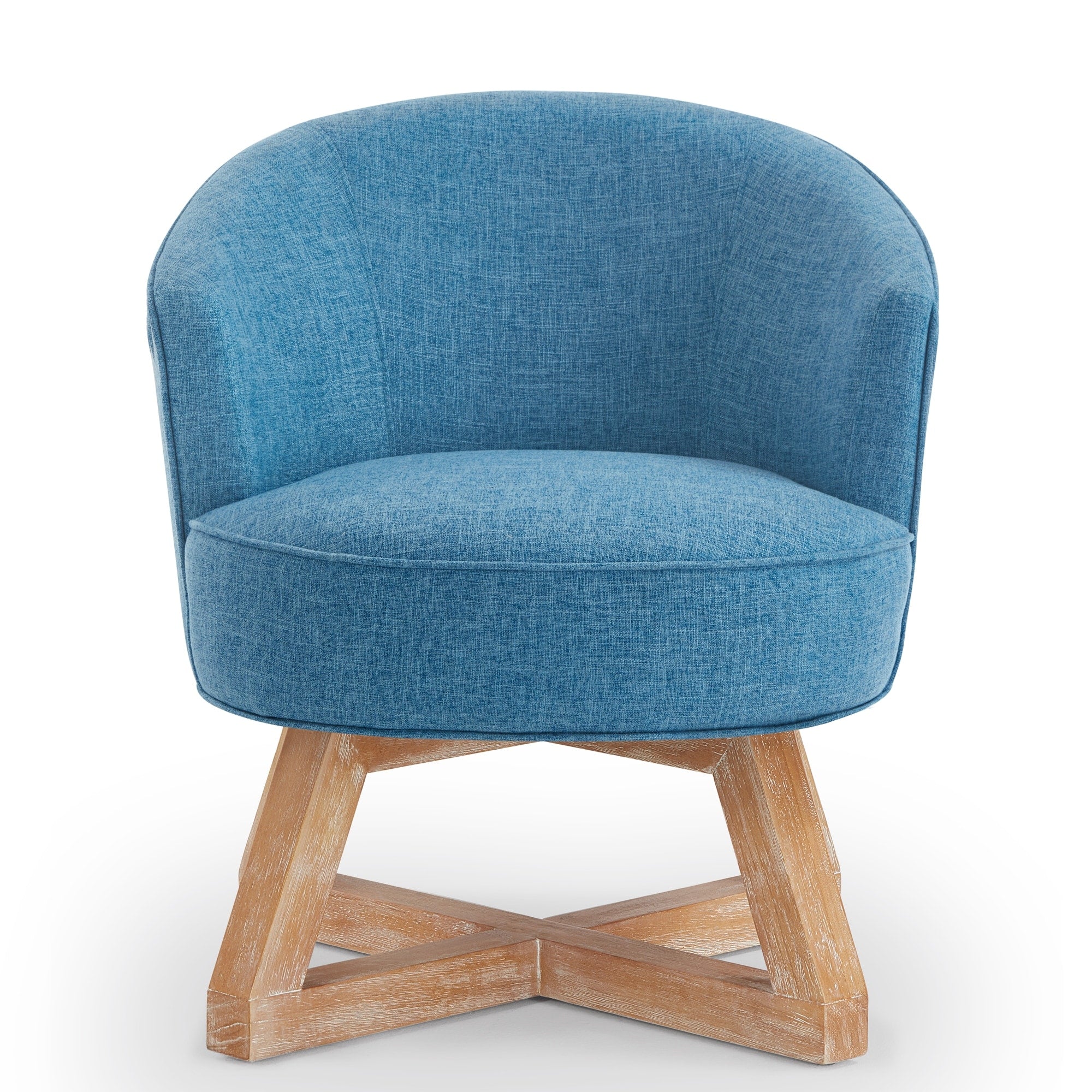 Swivel Chair Side Chair With Wood Legs Light Blue Reception Chair Reading Chair Leisure Chair Vanity Chair
