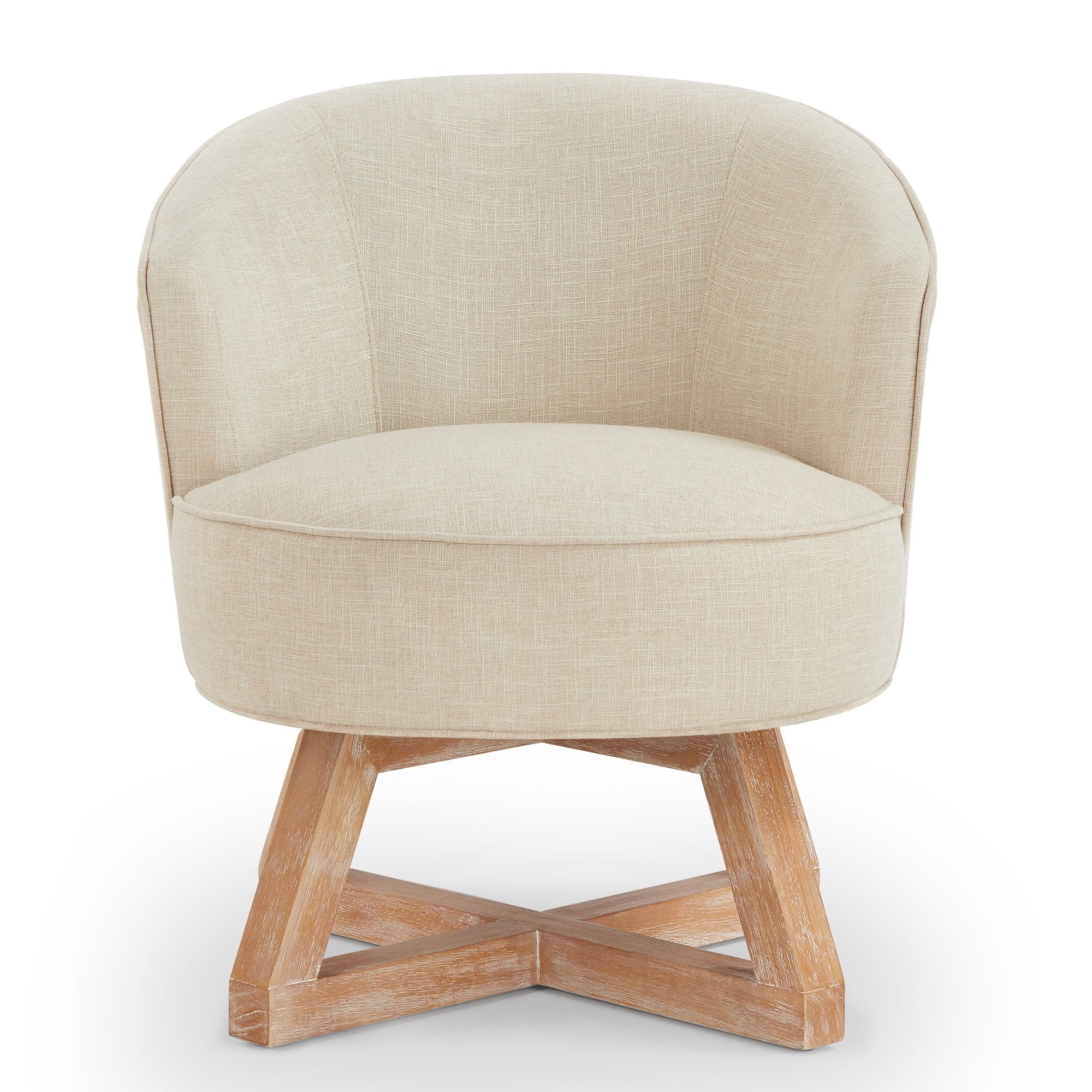 Swivel Chair Side Chair With Wood Legs Reception Chair Reading Chair Leisure Chair Beige Vanity Chair