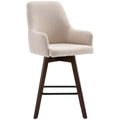 Swivel Counter Height Barstool Single Upholstered Bar Stools Faux Leather Chenille