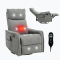 Swivel Rocking Recliner Chair With Heat 8 Point Massage