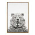 Sylvie Bear Framed Canvas Wall Art By Simon Te Tai Natural 23X33