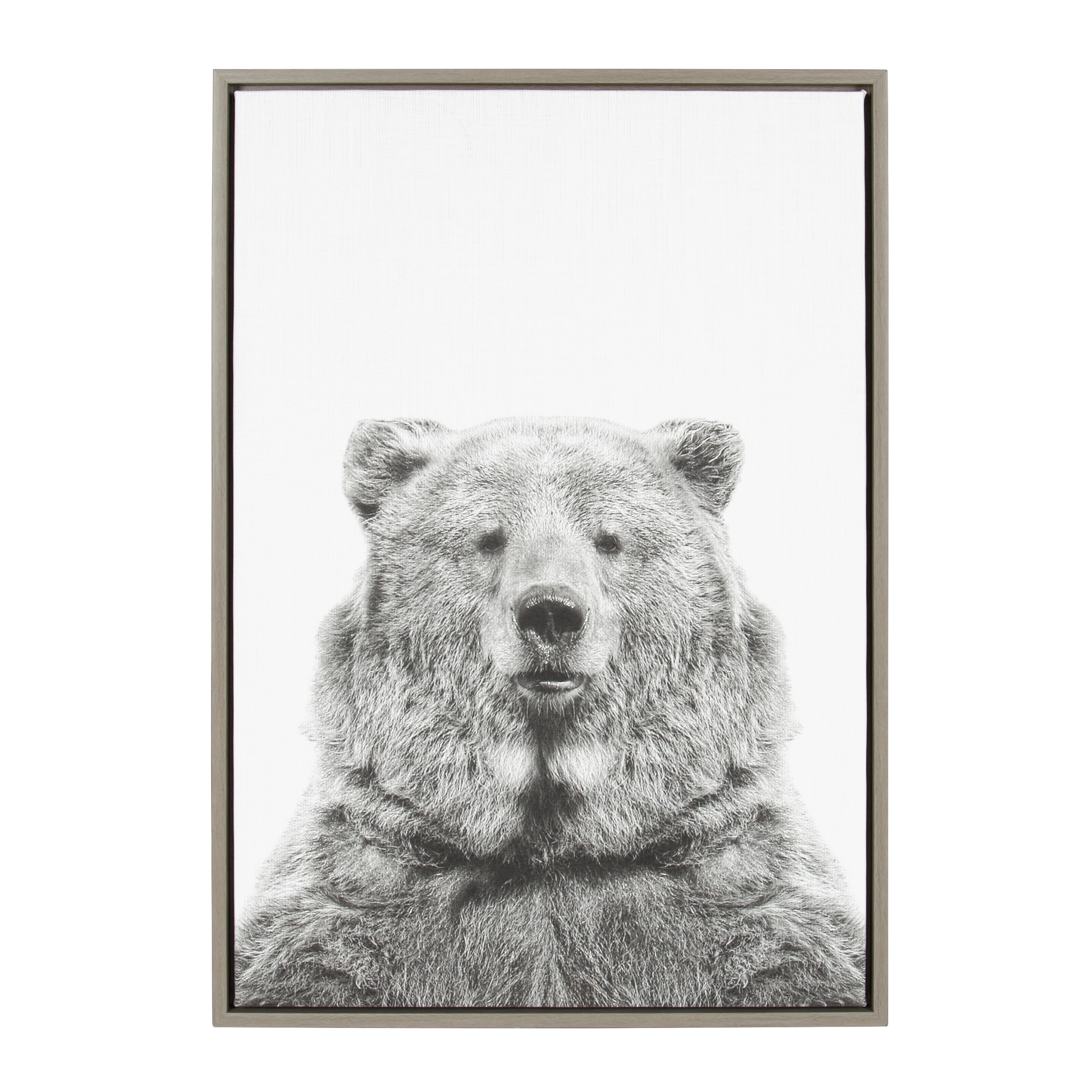 Sylvie Bear Framed Canvas Wall Art By Simon Te Tai Gray 23X33