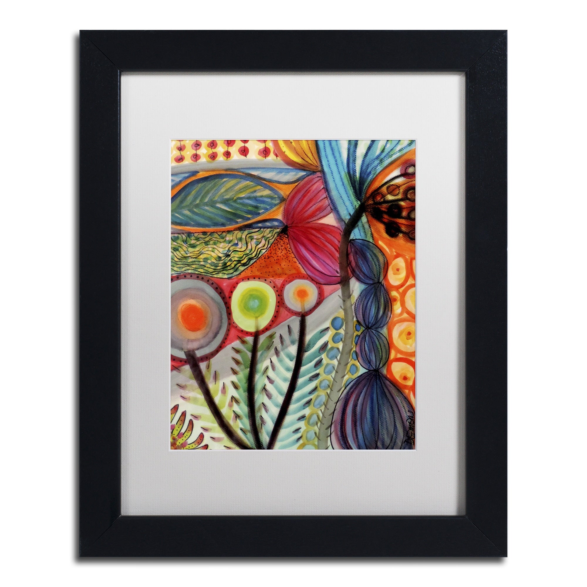 Sylvie Demers Vivaces White Matte Black Framed Wall Art