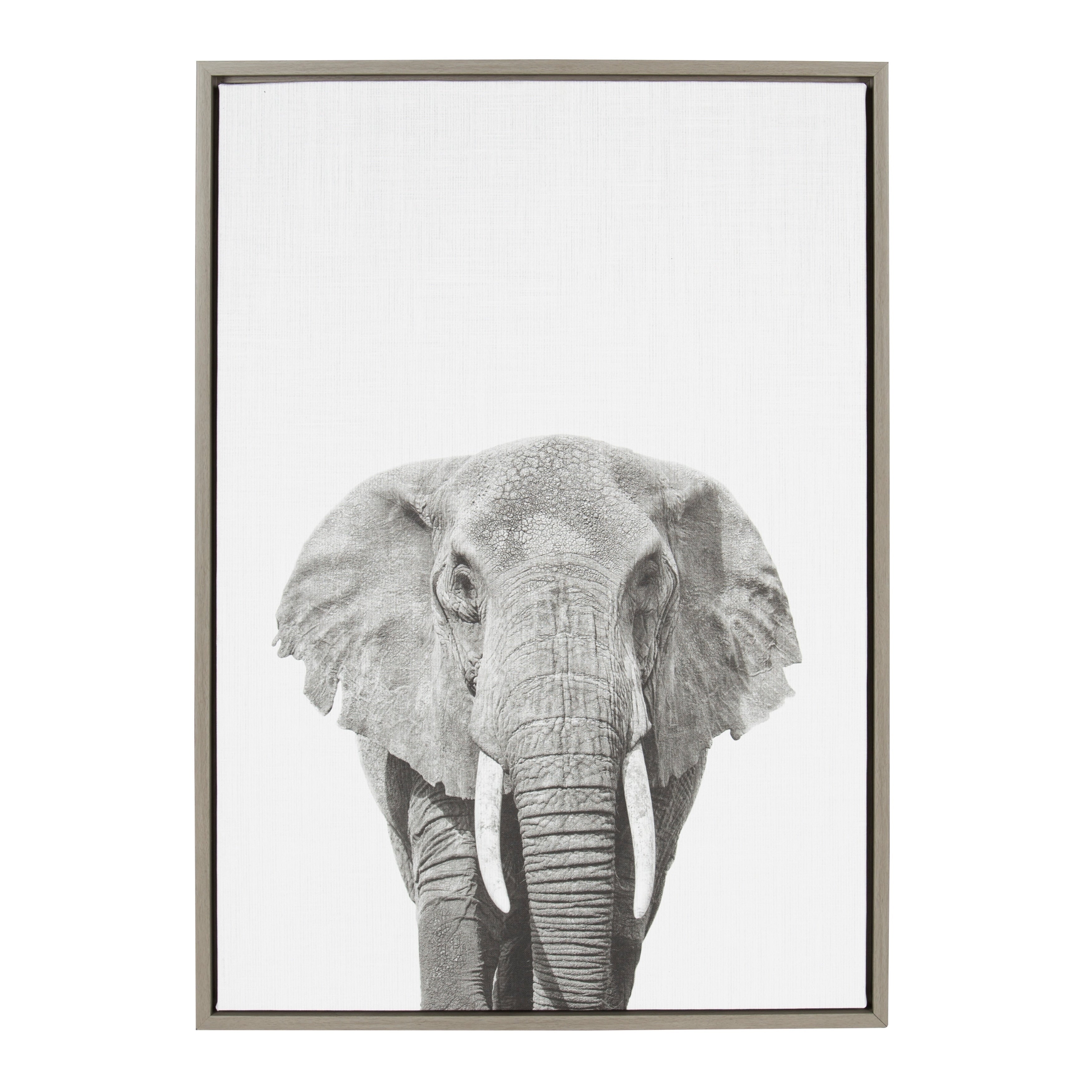 Sylvie Elephant Framed Canvas Wall Art By Simon Te Tai Gray 23X33
