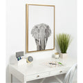 Sylvie Elephant Framed Canvas Wall Art By Simon Te Tai Gold 23X33