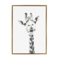 Sylvie Giraffe Framed Canvas Wall Art By Simon Te Tai Gold 23X33