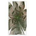 Symmetrical Green Fractal Flower Modern Floral Glossy Metal Wall Art