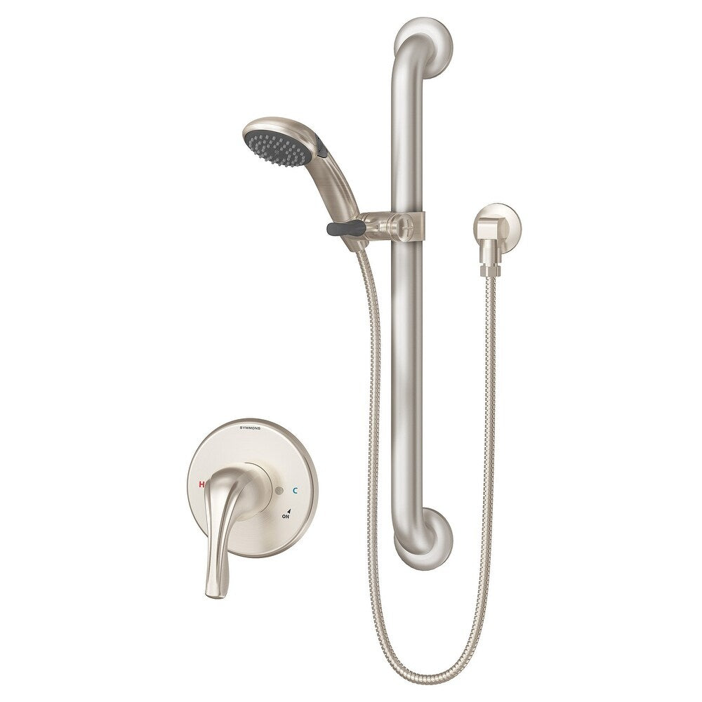 Symmons 9603 X Plr 1.5 Origins Shower Trim Package With Single Function Shower Head And Rough In Valve With Single Lever Handle