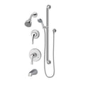 Symmons 9606 Plr Origins Tub Shower Trim Package With Single Function Shower Head Rough In Valve With Double Lever Handle