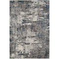 Synergy Cream Blue Contemporary Stylish Abstract Area Rug