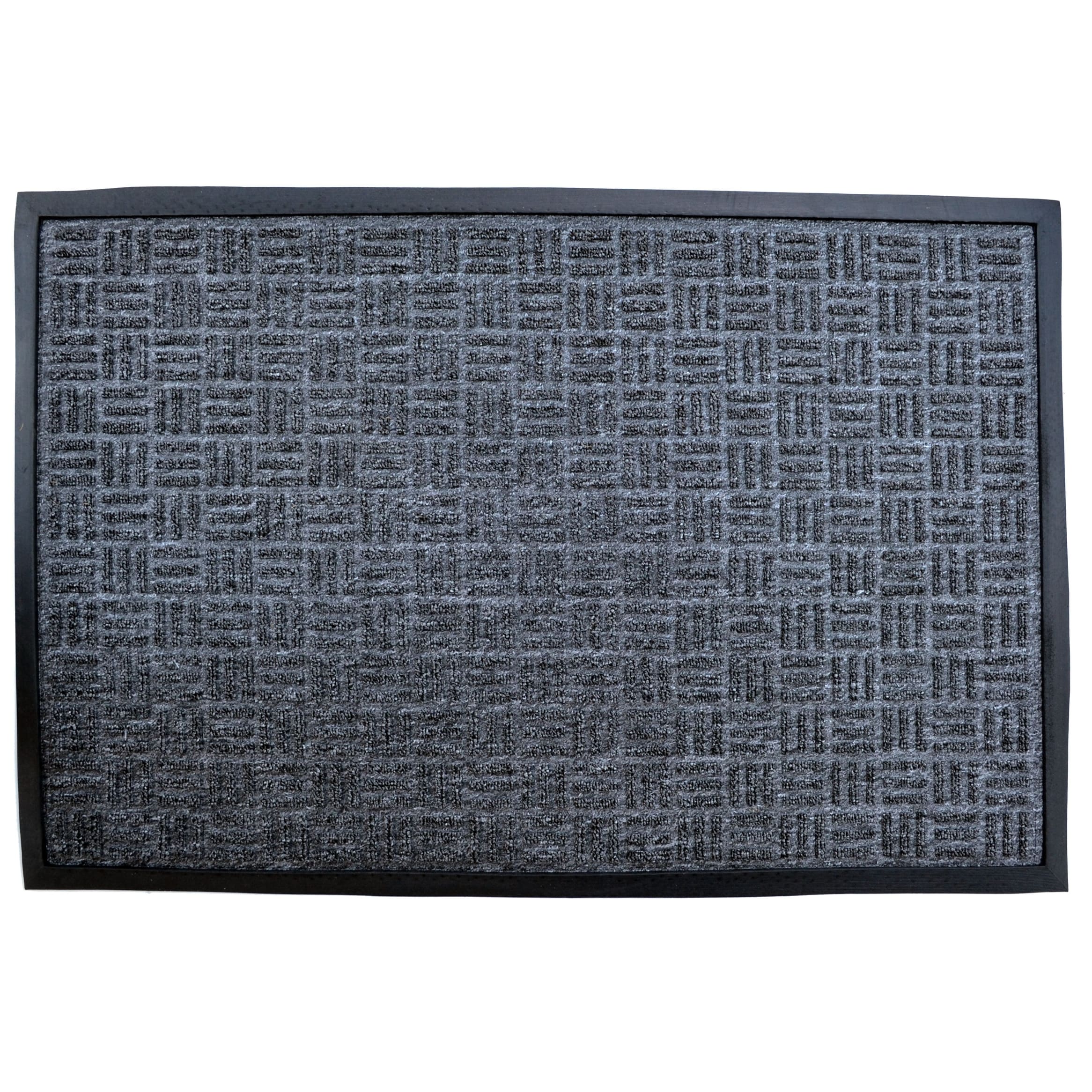 Synthetic Indoor Outdoor Grey Door Mat