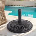 Syros 25 Pound Round Black Steel Umbrella Base Holder By Christopher Knight Home
