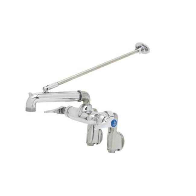 T And S Brass B 2345 16.3 Gpm Wall Mounted Bridge Service Sink Faucet Chrome