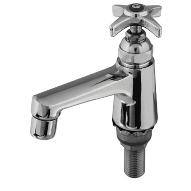 T And S Brass B 0710 Sill Faucet With 1 2 Nps Male Shank Cross Handle And 2.2 Gpm Non Splash Aerator
