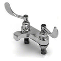 T And S Brass B 0890 Deck Mounted Lavatory Faucet With 4 Centers 2.2 Gpm Aerator And 4 Wrist Action Handles