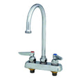 T And S Brass B 1141 Deck Mounted Workboard Faucet With 4 Centers 6 Swivel Gooseneck 2.2 Gpm Aerator And Lever Handles