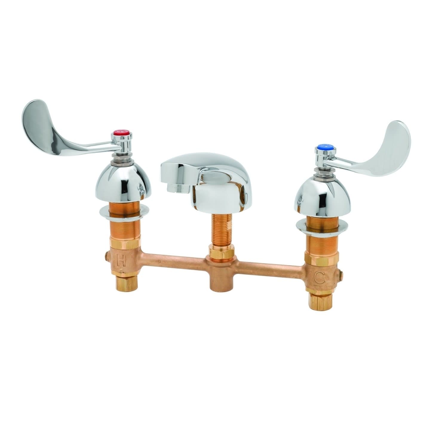 T And S Brass B 2990 Wh4 Vf05 0.5 Gpm 8In Concealed Deck Mounted Lavatory Faucet With Integral Spout Chrome