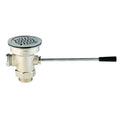 T And S Brass B 3960 3In Waste Drain Valve With Lever Handle And 2In Npt X 1 1 2In Npt Male Adapter Stainless Steel