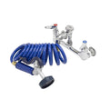 T And S Brass Pg 8Wrev 4.12 Gpm Wall Mounted Pet Grooming Station With Angled Spray Valve Blue