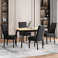 T Stitch Chocolate Brown Bonded Leather Dining Chair Set Of 4 By Christopher Knight Home