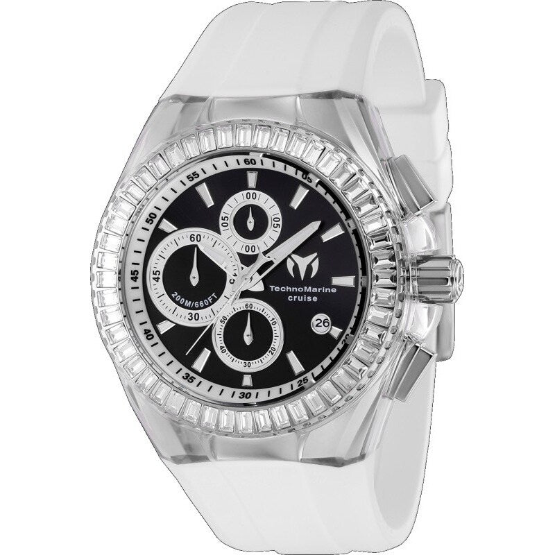 Technomarine Mens Tm 121147 Cruise Quartz Vd57 Metal Dial Watch Black
