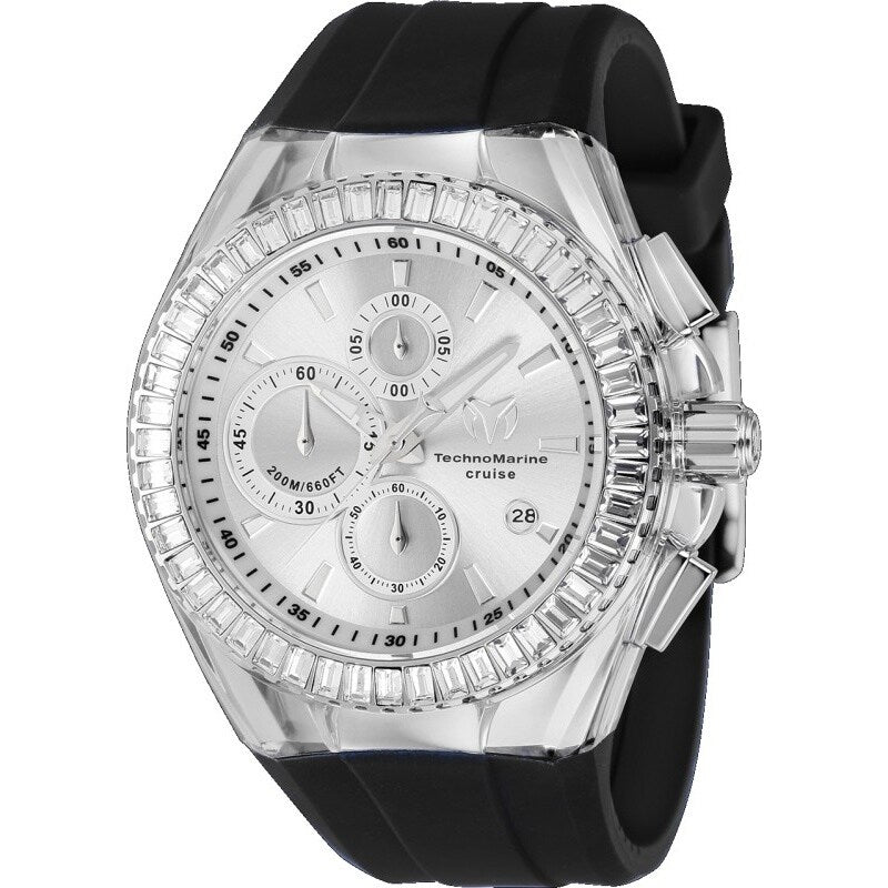 Technomarine Mens Tm 121150 Cruise Quartz Vd57 Metal Dial Watch Silver