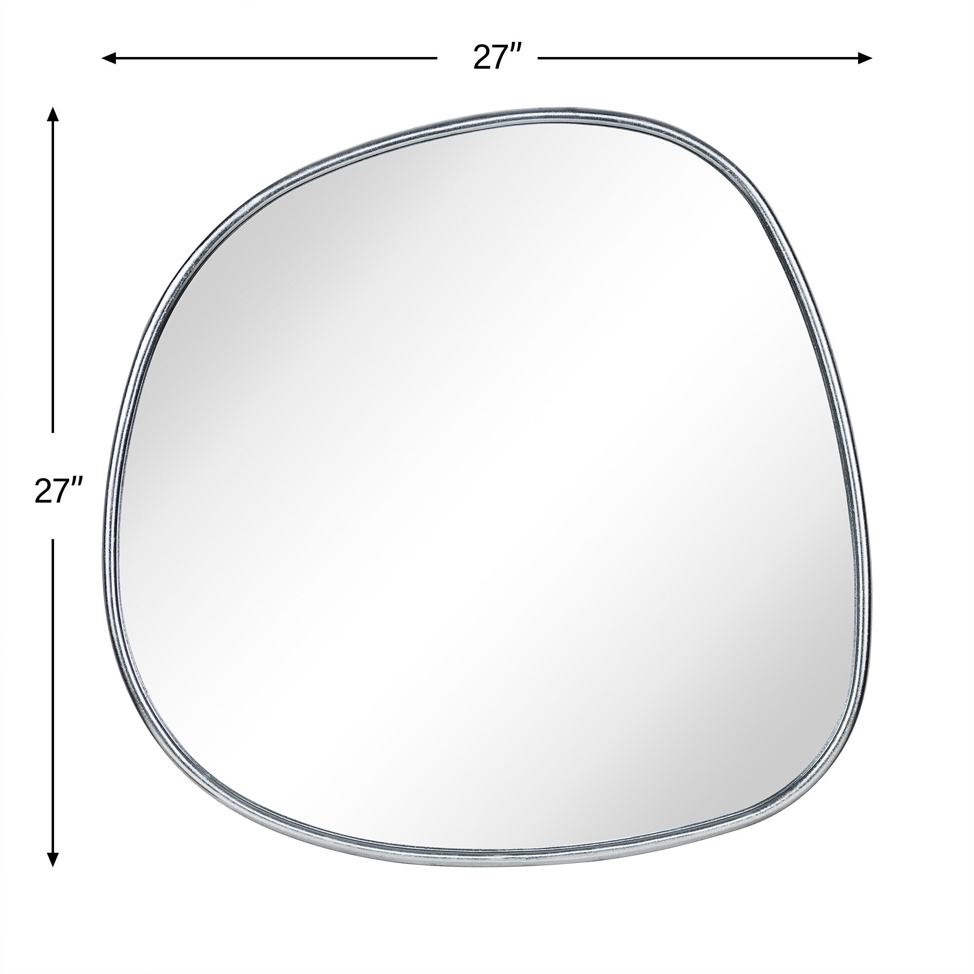 Tehome Asymmetrical Irregular Shaped Mirror Antiqued Gold Asymmetrical Accent Mirror Irregular Bathroom Wall Mirror 27 X 27