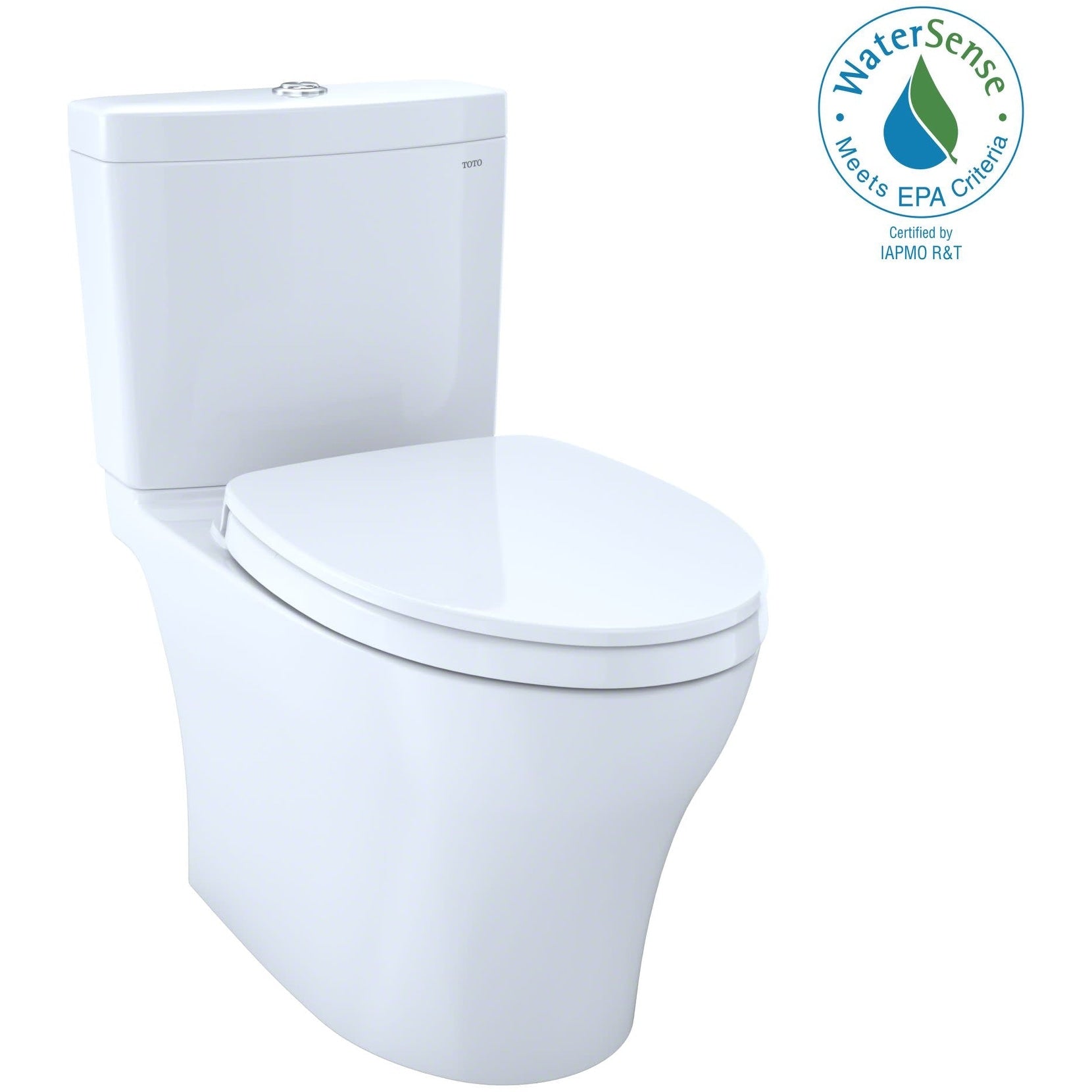 Toto Ms446124Cemgn Aquia Iv 0.9 1.28 Gpf Dual Flush Two Piece