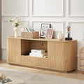 Tv Stand Storage Cabinet Sideboard With Drawer Natural Decorative Cabinet Console Cabinet With Open Shelf