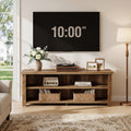Tv Stand For 55 60 65 Inch Tvs Farmhouse Entertainment Center With Storage Shelves Brown 13.78 D X 55.12 W X 17.72 H