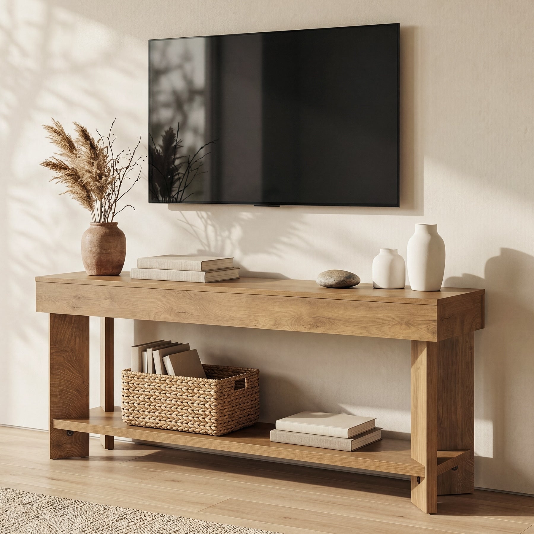Tv Stand For 55 60 Inch Tvs Entertainment Center Low Tv Console