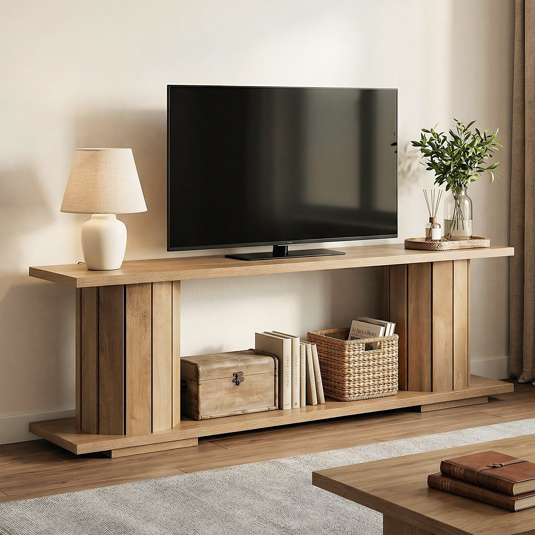 Tv Stand For 60 65 70 Inch Tvs Entertainment Center With Open Storage Shelves Tv Console Media Television Stands
