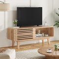 Tv Stand For Tv Up To 59 Inch Entertainment Center With Storage Cabinet And Sliding Door