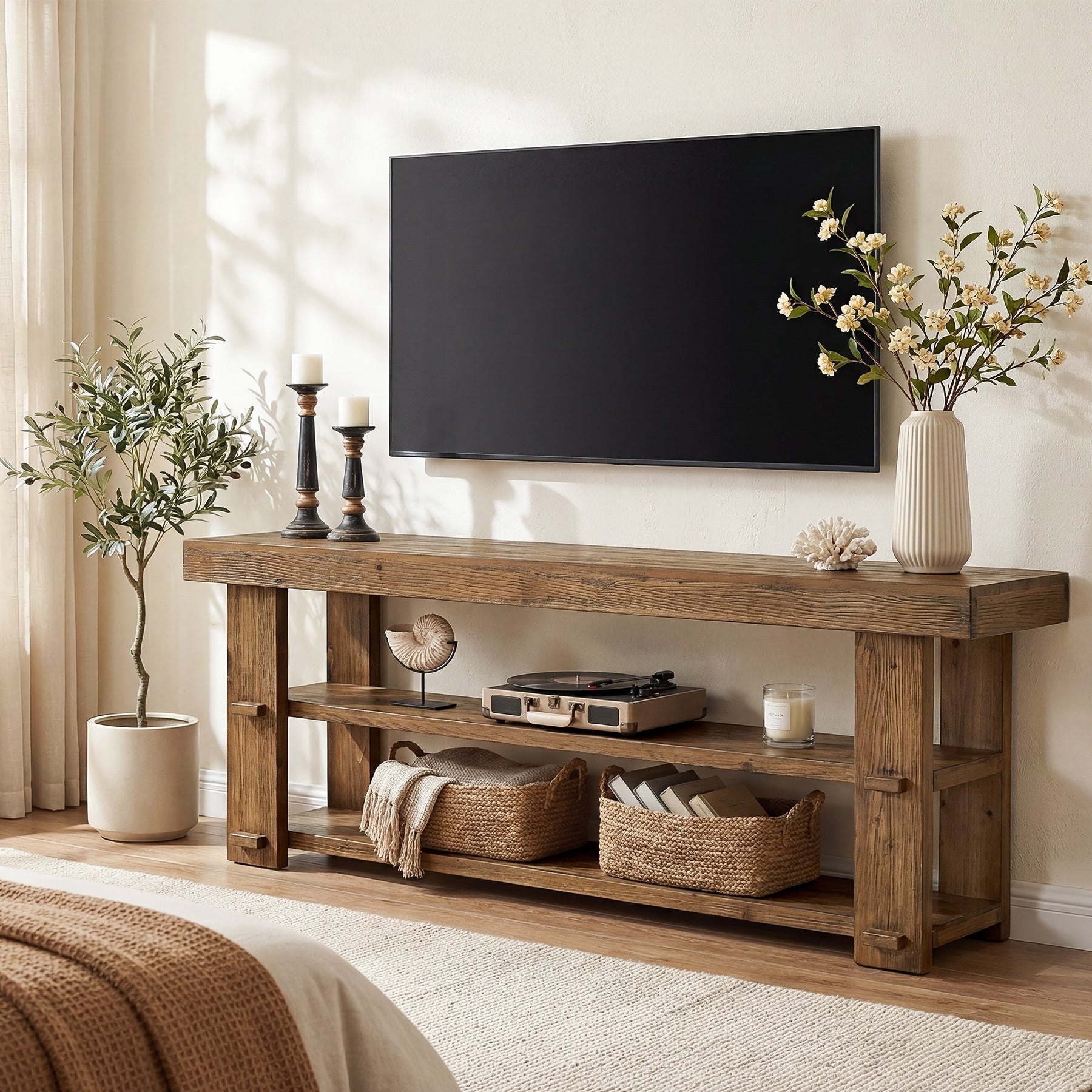 Tv Stand For Tvs Up To 65 Inches Farmhouse Entertainment Center