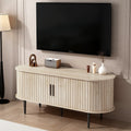 Tv Stand 47 Modern Tv Console Table With Storage Compartment And Sliding Door Gaming Entertainment Center With Cabinet