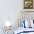 Brass Iron Table Lamp With Milk White Glass Shade
