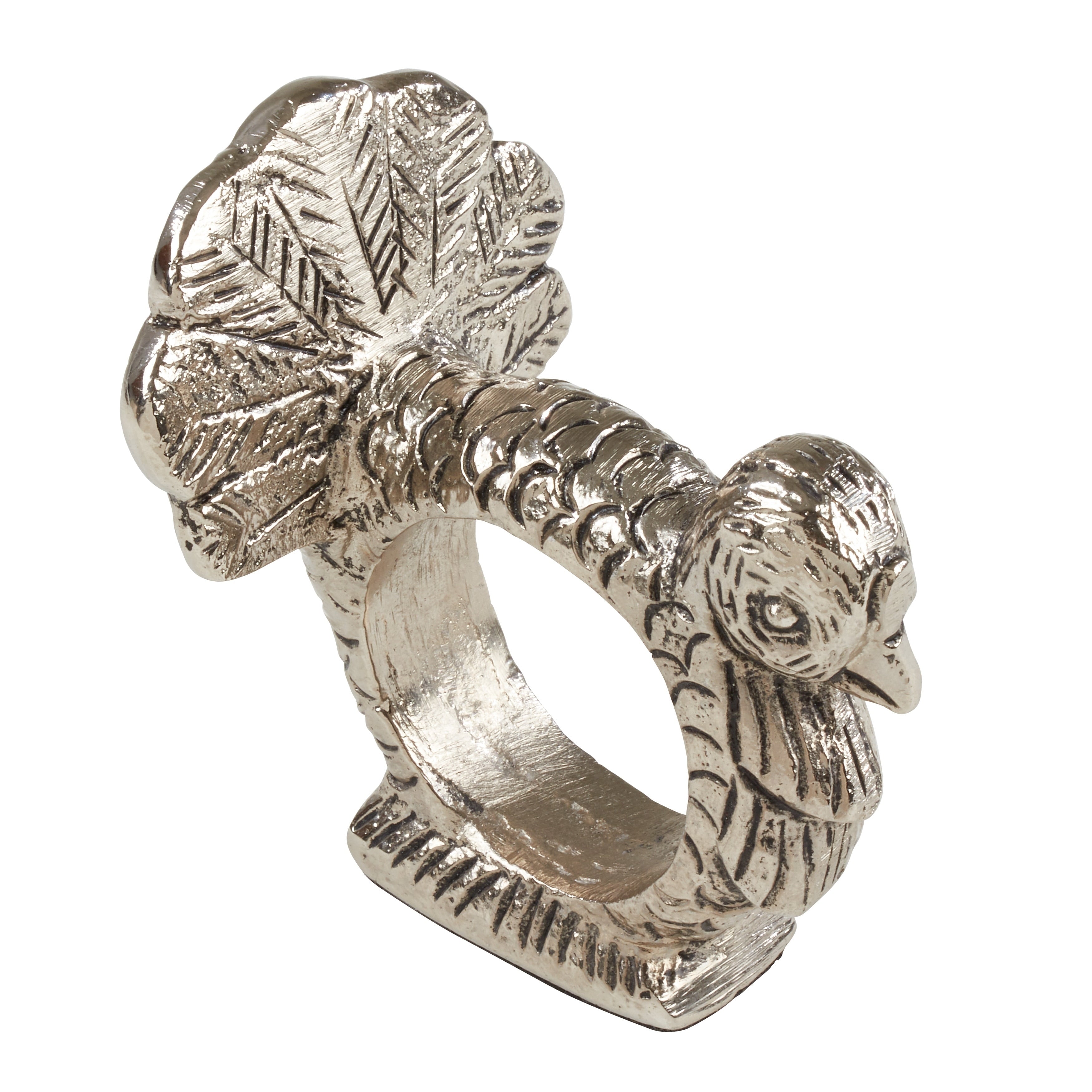 Table Napkin Rings With Turkey Design Set Of 4