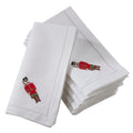 Saro Lifestyle Table Napkins With Embroidered Soldier And Hemstitch Design Set Of 6