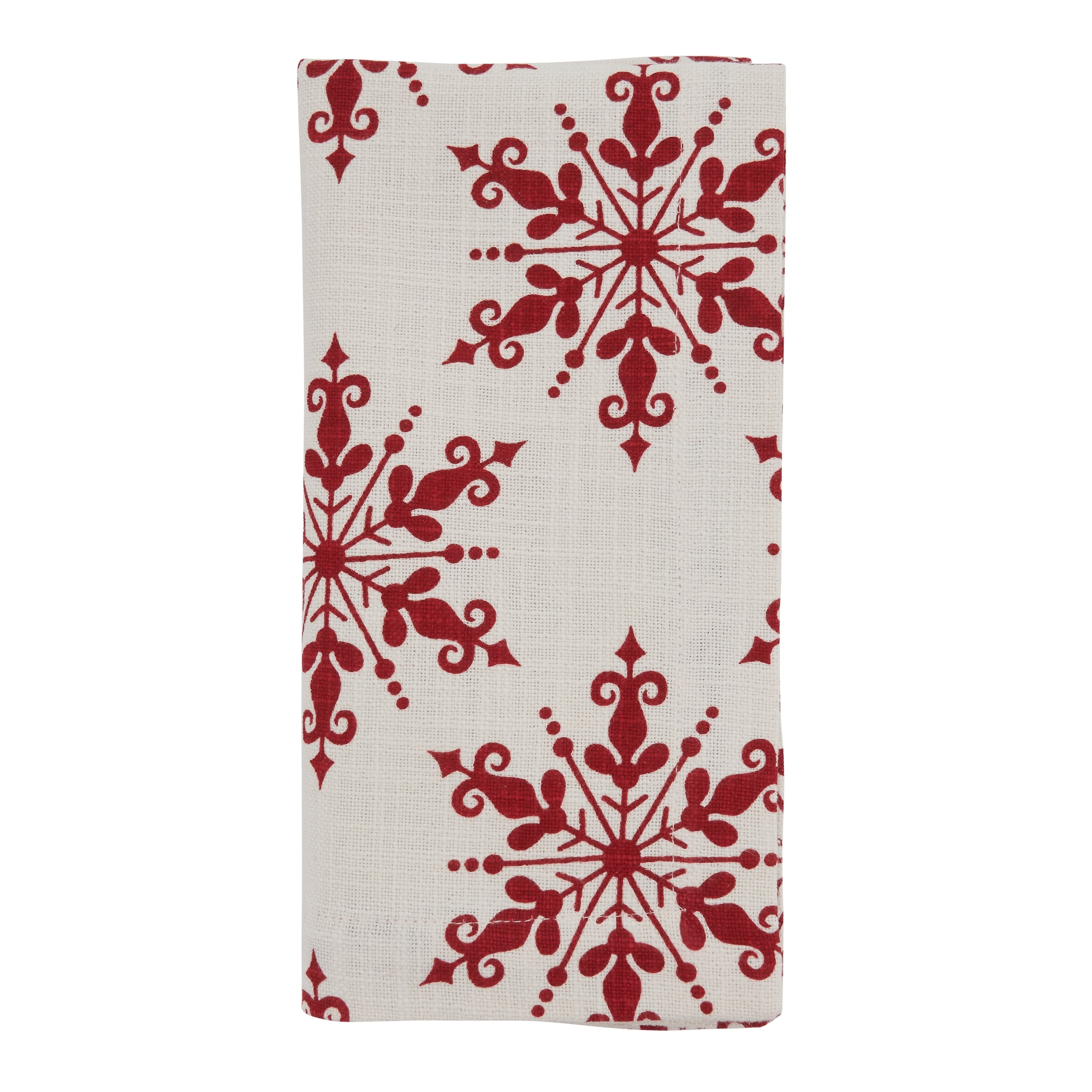 Table Napkins With Snowflake Design Set Of 4