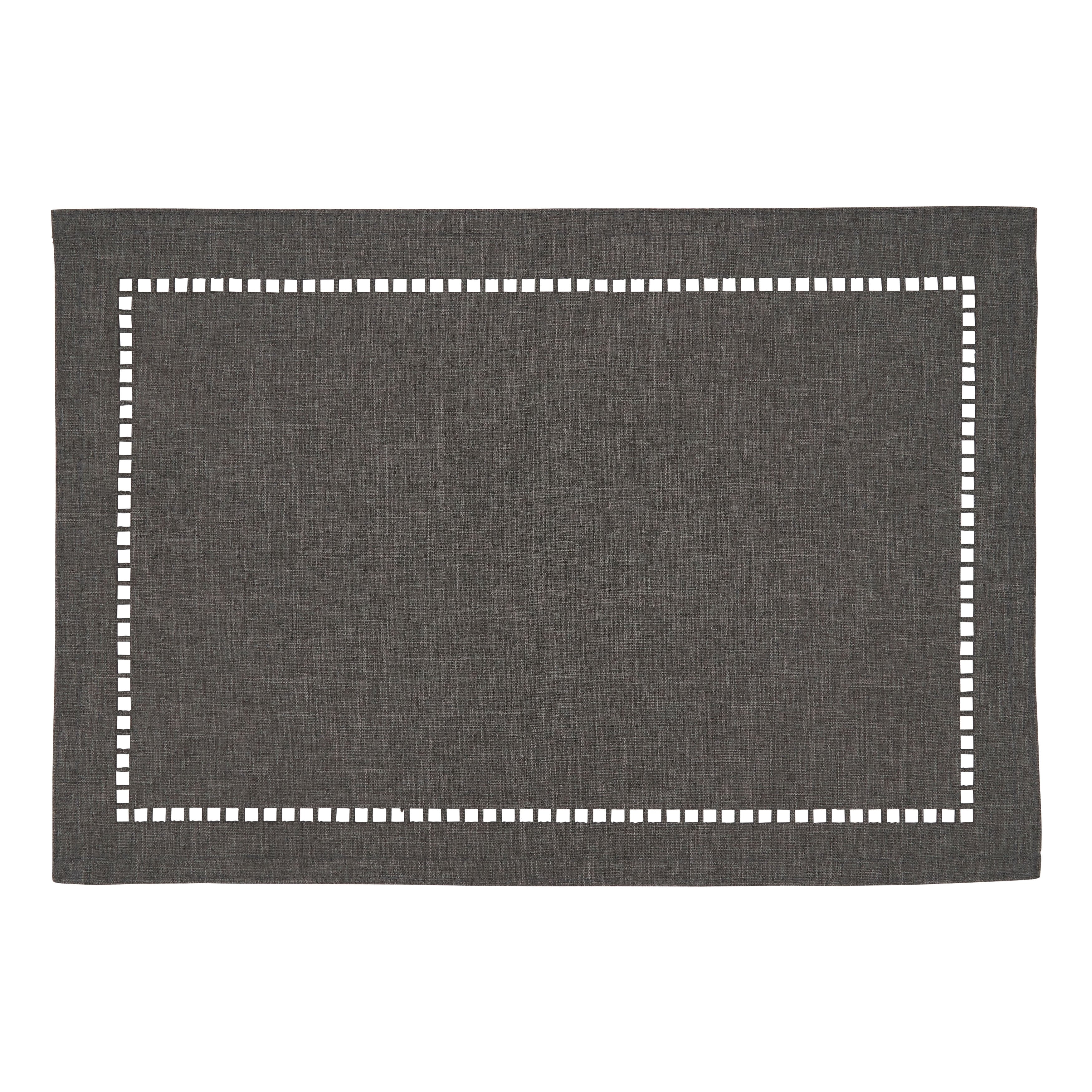 Table Placemats With Laser Cut Hemstitch Design Set Of 4