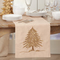 Table Runner With Beaded Christmas Tree Design