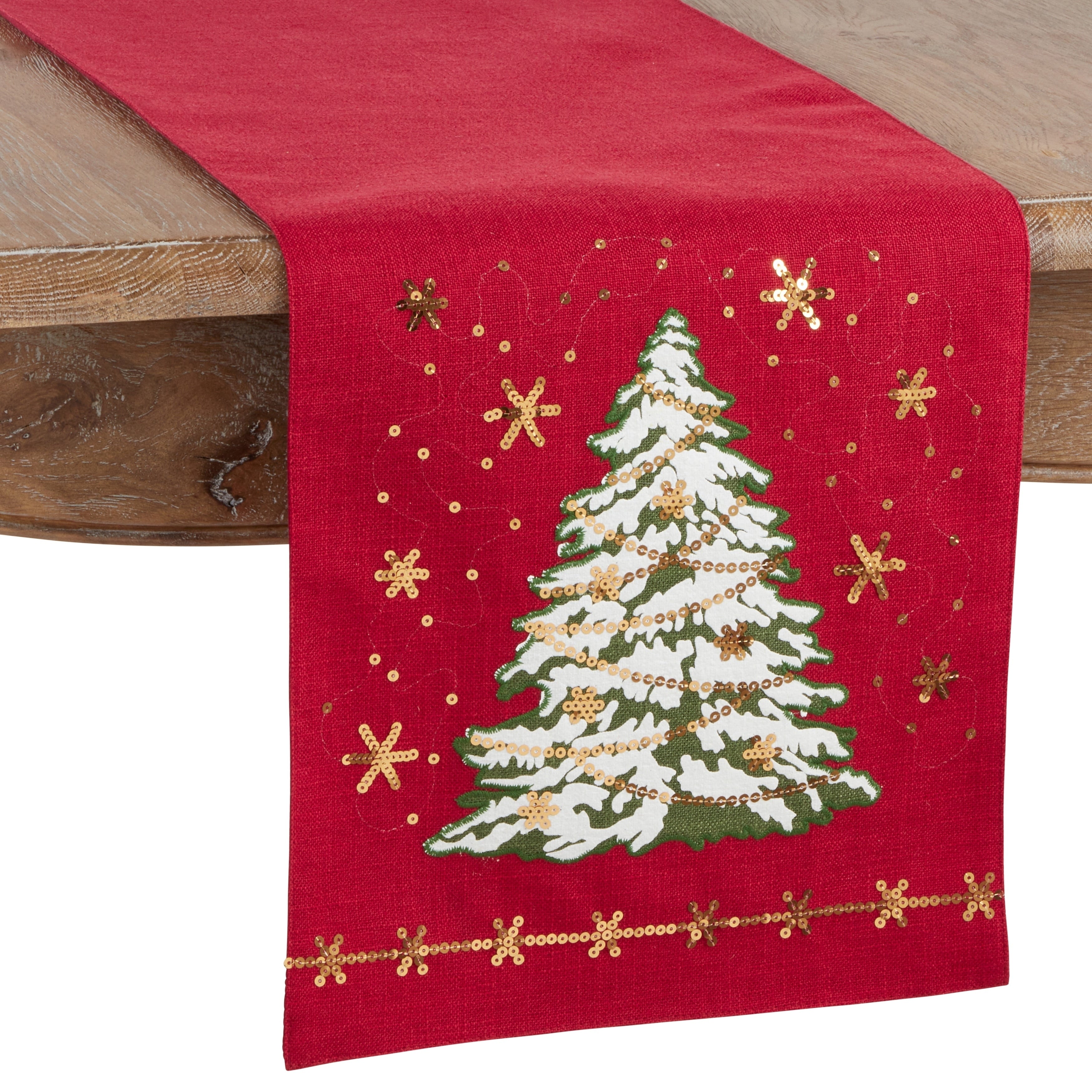 Table Runner With Christmas Tree Design 13 X72