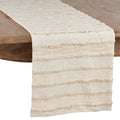 Table Runner With Fringe Stripe Design