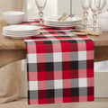 Table Runner With Plaid Pattern