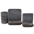 Tabletops Gallery 12Pc Madison Grey Square Dinnerware Set